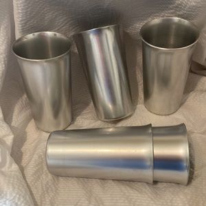 Vtg Kensington Aluminum Drinking Glasses 50’s Mid Century